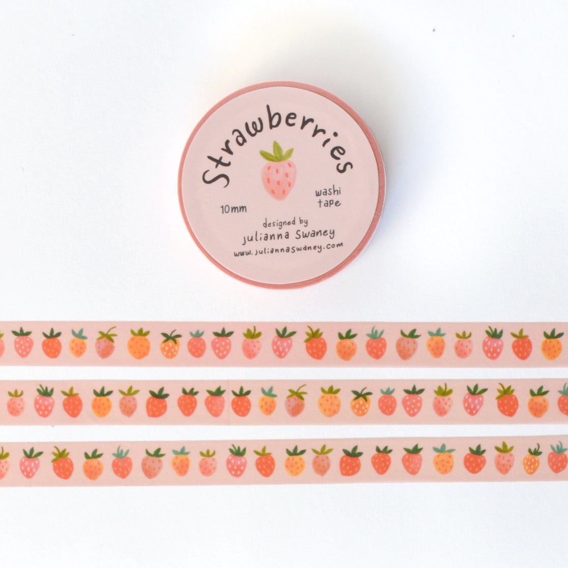 Cinta washi de fresas pequeñas