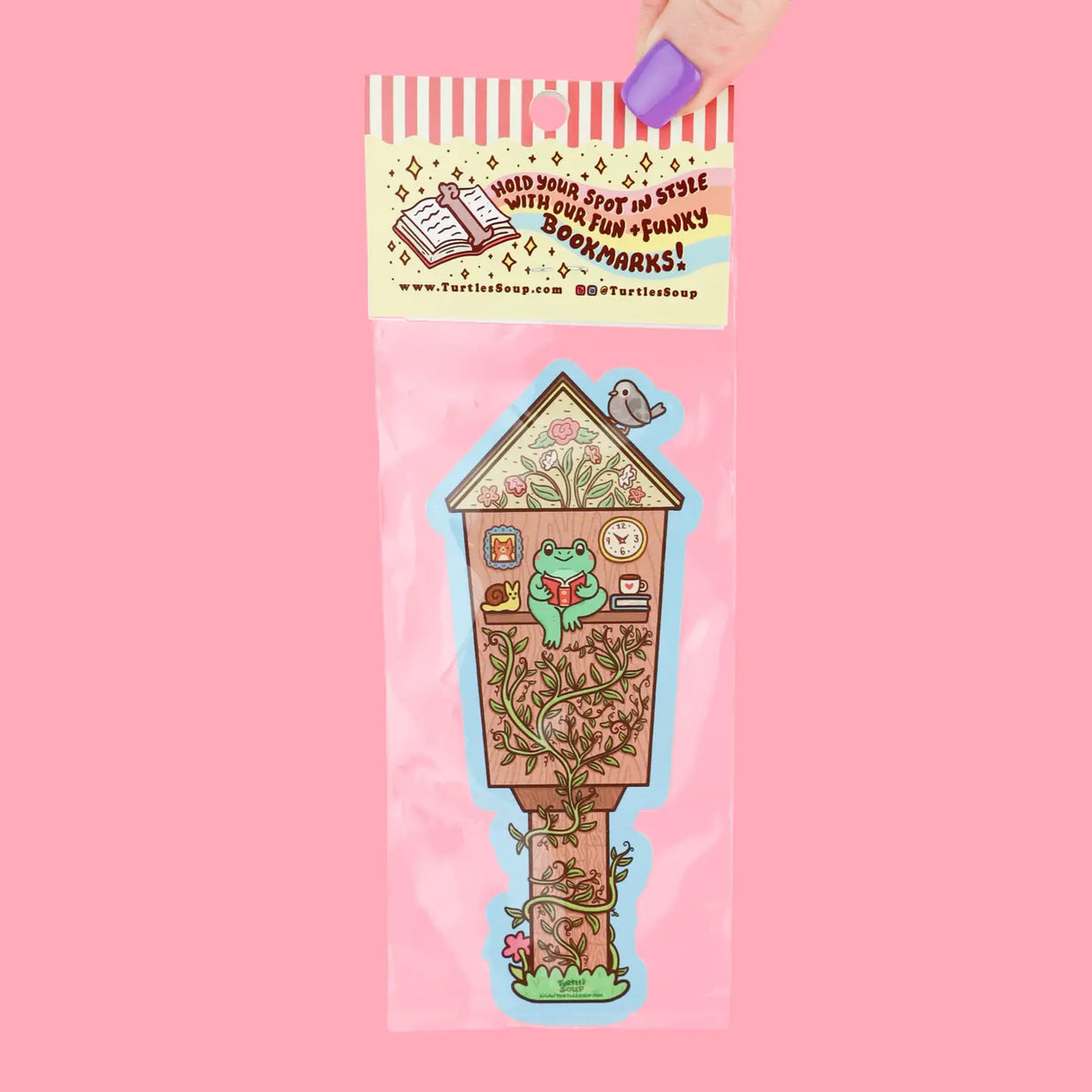 Hold your spot in style with our fun and funky bookmark collection! Whether you prefer romance, fantasy, or science fiction, our bookmarks will fit perfectly between the pages of your favorite novel.
🐢 Bookmark is printed on sustainably-sourced premium ultra-thick card stock with soft-touch matte texture
🐢 Unique design on the front and back
🐢 Bookmark measures 2" x 6"
🐢 Copyright © 2024 Turtle's Soup. All Rights Reserved.