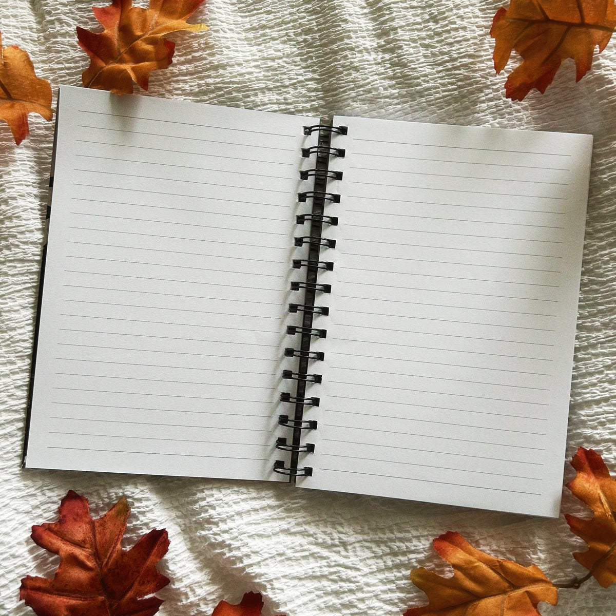 A new A5 notebook featuring ghosties strolling through the cemetery!
This hardcover notebook comes lined and with an elastic band. There are 96 double sided pages.