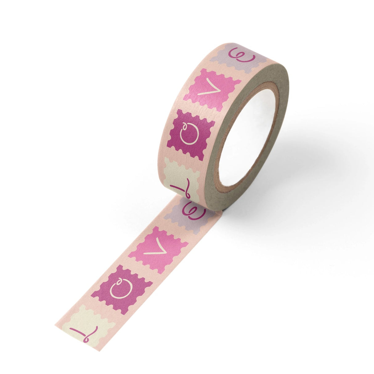 Celebrate love in every detail with this light pink washi tape featuring pink, red, and purple stamps spelling “love.” Ideal for decorating cards, gift tags, journals, or anything that needs a touch of Valentine’s charm.
Additional Details:
- 15 mm width
- 10 m length