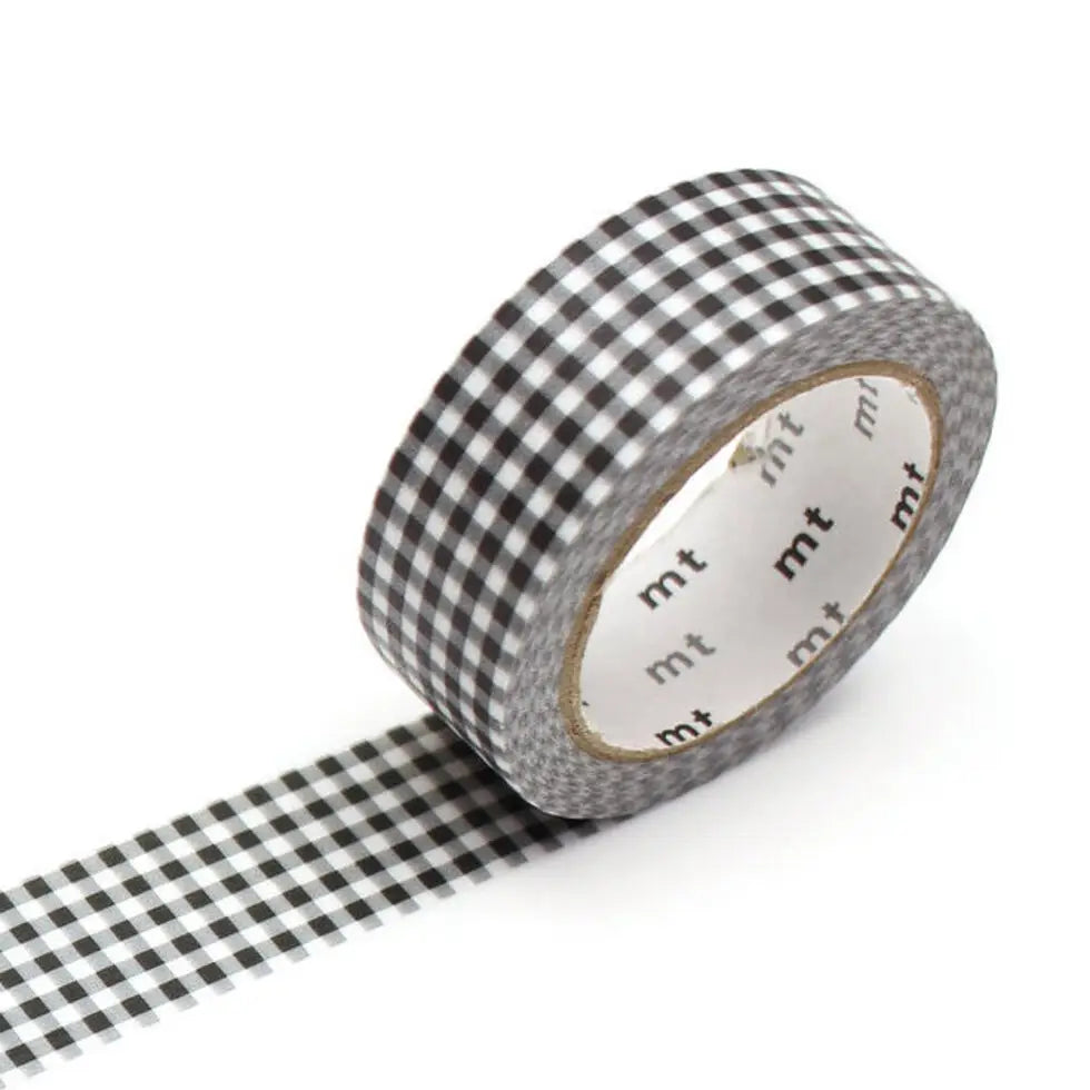 mt is the original washi masking tape, made in Japan by Kamoi Kakoshi. mt is colourful tape which is easy to tear by hand and reposition on nearly any surface. Write on it, layer it, and use it on paper, gifts, objects or the wall (mt won't damage paint - why not make a tape collage?) mt washi masking tape is now sold throughout the world in hundreds of colours and patterns.
Enjoy mt as a part of your daily life, adding a little colour everywhere.
All tapes are 15mm x 7m (0.6"X23')