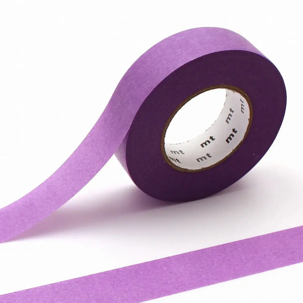 mt is the original washi masking tape, made in Japan by Kamoi Kakoshi. mt is colourful tape which is easy to tear by hand and reposition on nearly any surface. Write on it, layer it, and use it on paper, gifts, objects or the wall (mt won't damage paint - why not make a tape collage?) mt washi masking tape is now sold throughout the world in hundreds of colours and patterns.
The brilliant, saturated color of 'ganshin' tape is created when the base paper is dyed with colored resin. This unique process also
