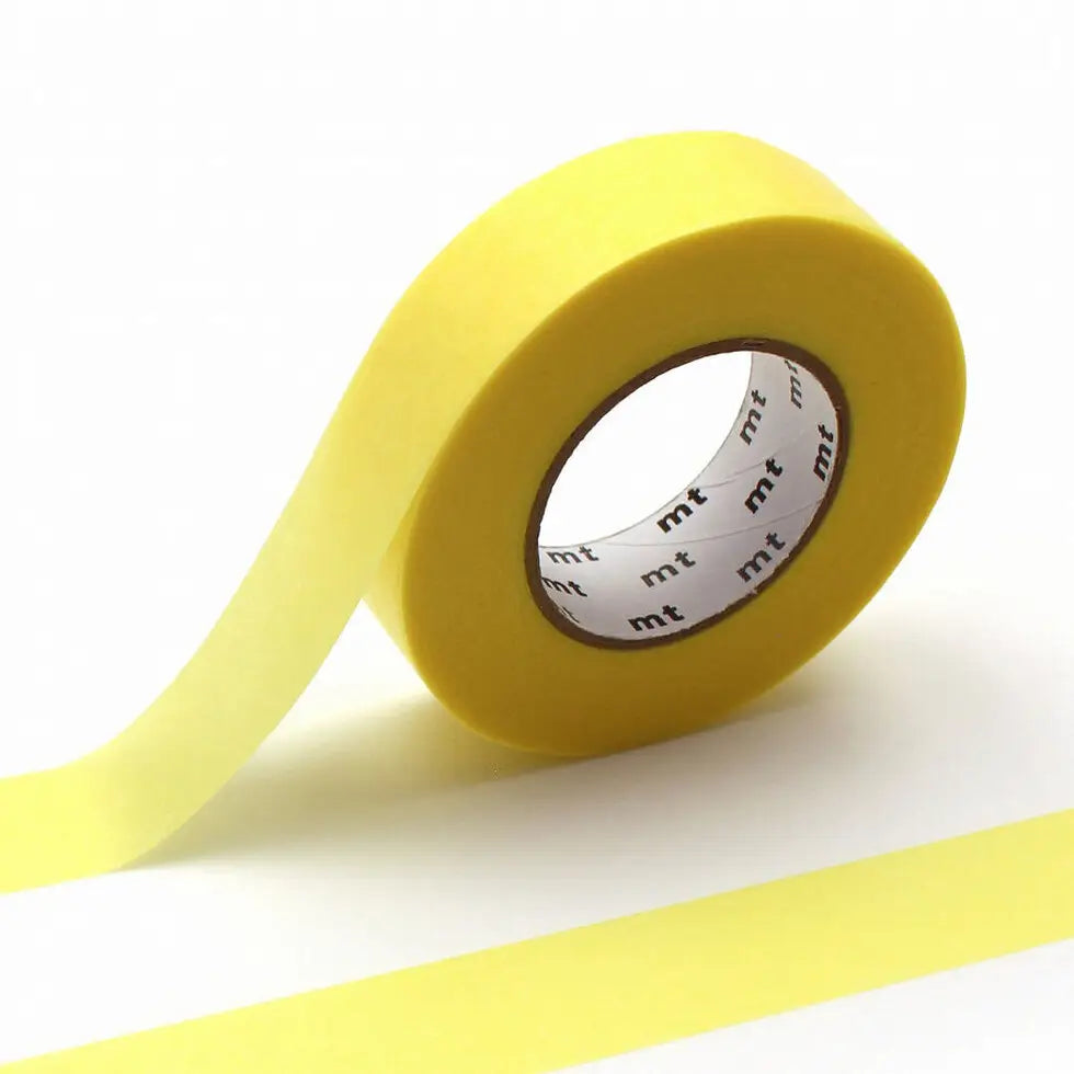 mt is the original washi masking tape, made in Japan by Kamoi Kakoshi. mt is colourful tape which is easy to tear by hand and reposition on nearly any surface. Write on it, layer it, and use it on paper, gifts, objects or the wall (mt won't damage paint - why not make a tape collage?) mt washi masking tape is now sold throughout the world in hundreds of colours and patterns.
The brilliant, saturated color of 'ganshin' tape is created when the base paper is dyed with colored resin. This unique process also