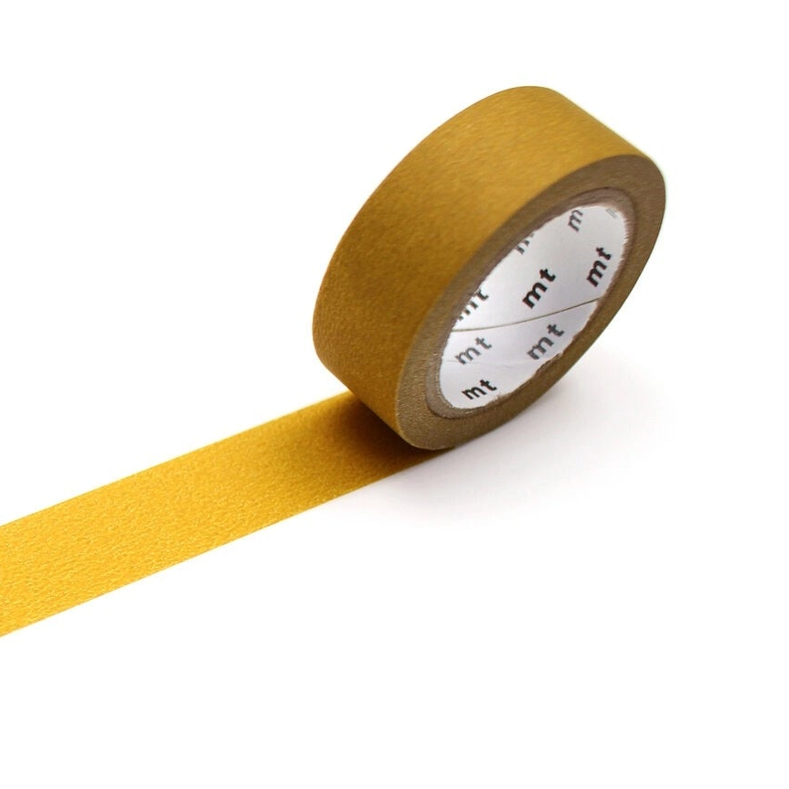 MT Washi Tape - Matte Mustard
mt is the original washi masking tape, made in Japan by Kamoi Kakoshi. mt is colourful tape which is easy to tear by hand and reposition on nearly any surface. Write on it, layer it, and use it on paper, gifts, objects or the wall (mt won't damage paint - why not make a tape collage?) mt washi masking tape is now sold throughout the world in hundreds of colours and patterns.
Enjoy mt as a part of your daily life, adding a little colour everywhere.
All tapes are 15mm x 7m (0.