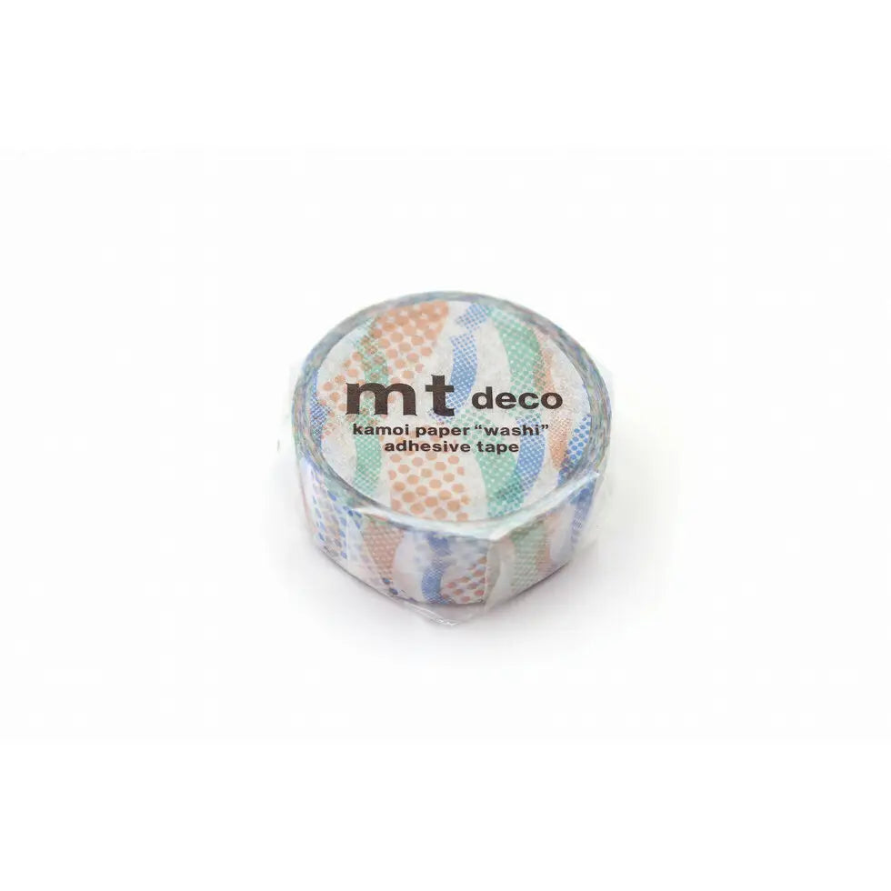 mt is the original washi masking tape, made in Japan by Kamoi Kakoshi. mt is colourful tape which is easy to tear by hand and reposition on nearly any surface. Write on it, layer it, and use it on paper, gifts, objects or the wall (mt won't damage paint - why not make a tape collage?) mt washi masking tape is now sold throughout the world in hundreds of colours and patterns.
Enjoy mt as a part of your daily life, adding a little colour everywhere.
All tapes are 15mm x 7m (0.6"X23')