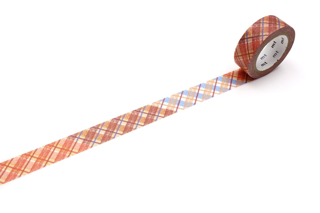 MT ex Washi Tape - Crayon Check
Mt is the original washi masking tape, made in Japan by kamoi kakoshi. Mt is colourful tape which is easy to tear by hand and reposition on nearly any surface. Write on it, layer it, and use it on paper, gifts, objects or the wall (mt won't damage paint - why not make a tape collage?)
Enjoy mt as a part of your daily life, adding a little color everywhere.
15mm x 7m (1.77"X16')
Includes one roll of washi tape