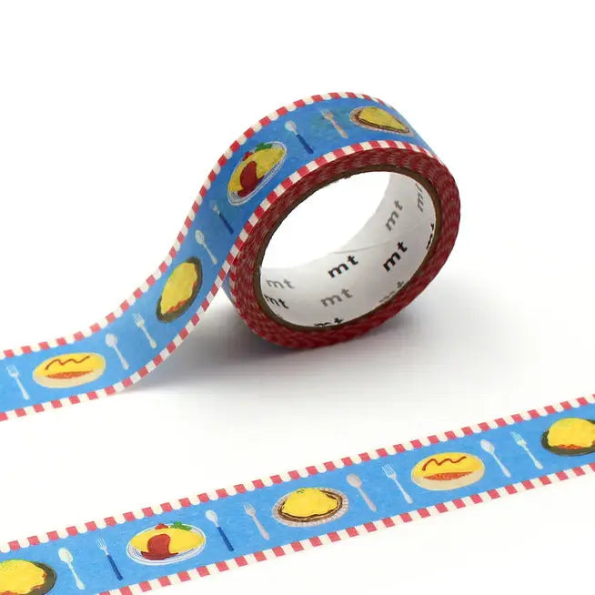 MT ex Washi Tape - Various Omelets
mt is the original washi masking tape, made in Japan by Kamoi Kakoshi. mt is colourful tape which is easy to tear by hand and reposition on nearly any surface. Write on it, layer it, and use it on paper, gifts, objects or the wall (mt won't damage paint - why not make a tape collage?) mt washi masking tape is now sold throughout the world in hundreds of colours and patterns.
Enjoy mt as a part of your daily life, adding a little colour everywhere.
All tapes are 15mm x 7