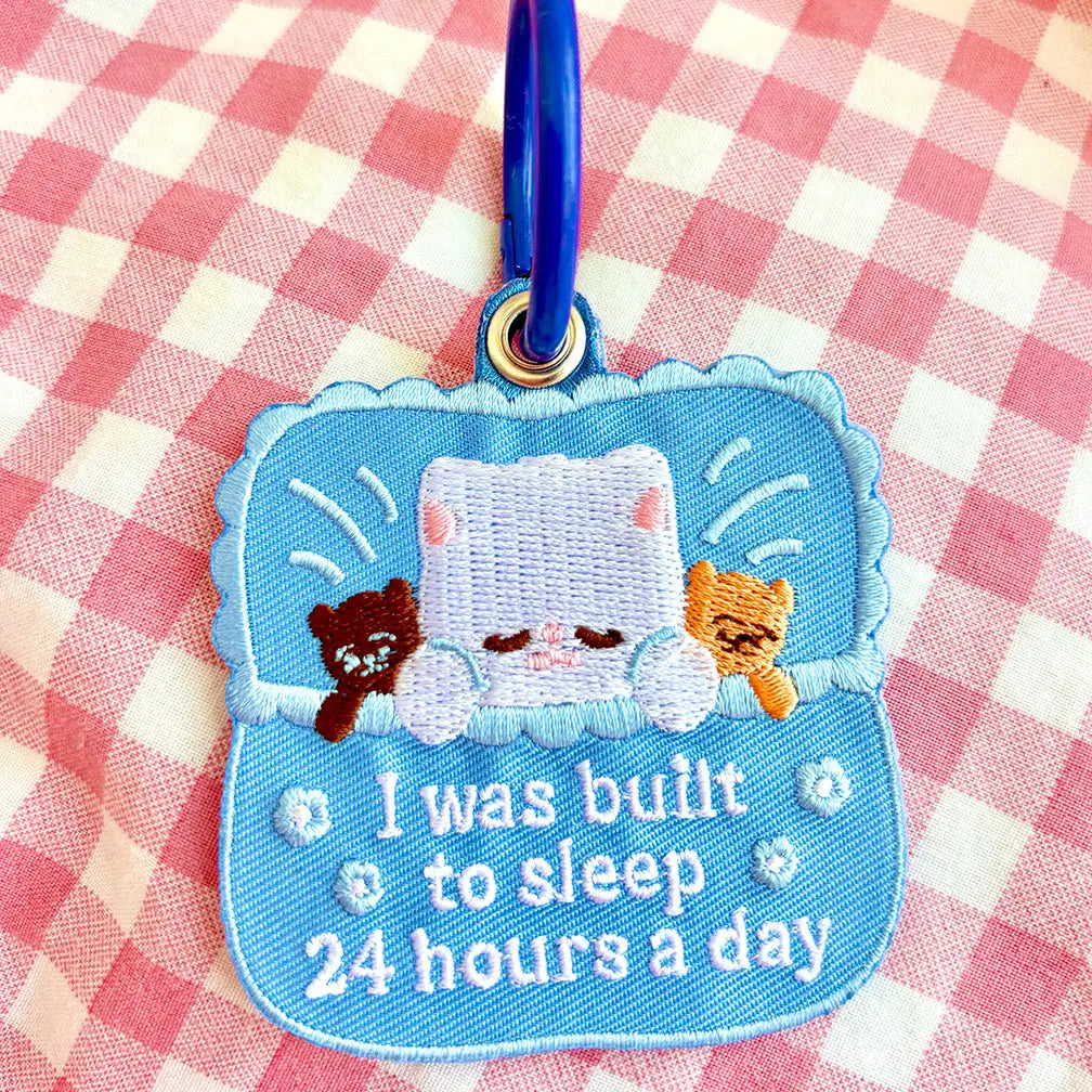 These cute embroidered keychains attach with a colorful ring clasp and are perfect for attaching to your keys or bag to bring with you on all of your adventures!
Includes one keychain only.
Embroidered on both sides. The design is the same on both sides.
Materials: Cotton, Polyester, Brass