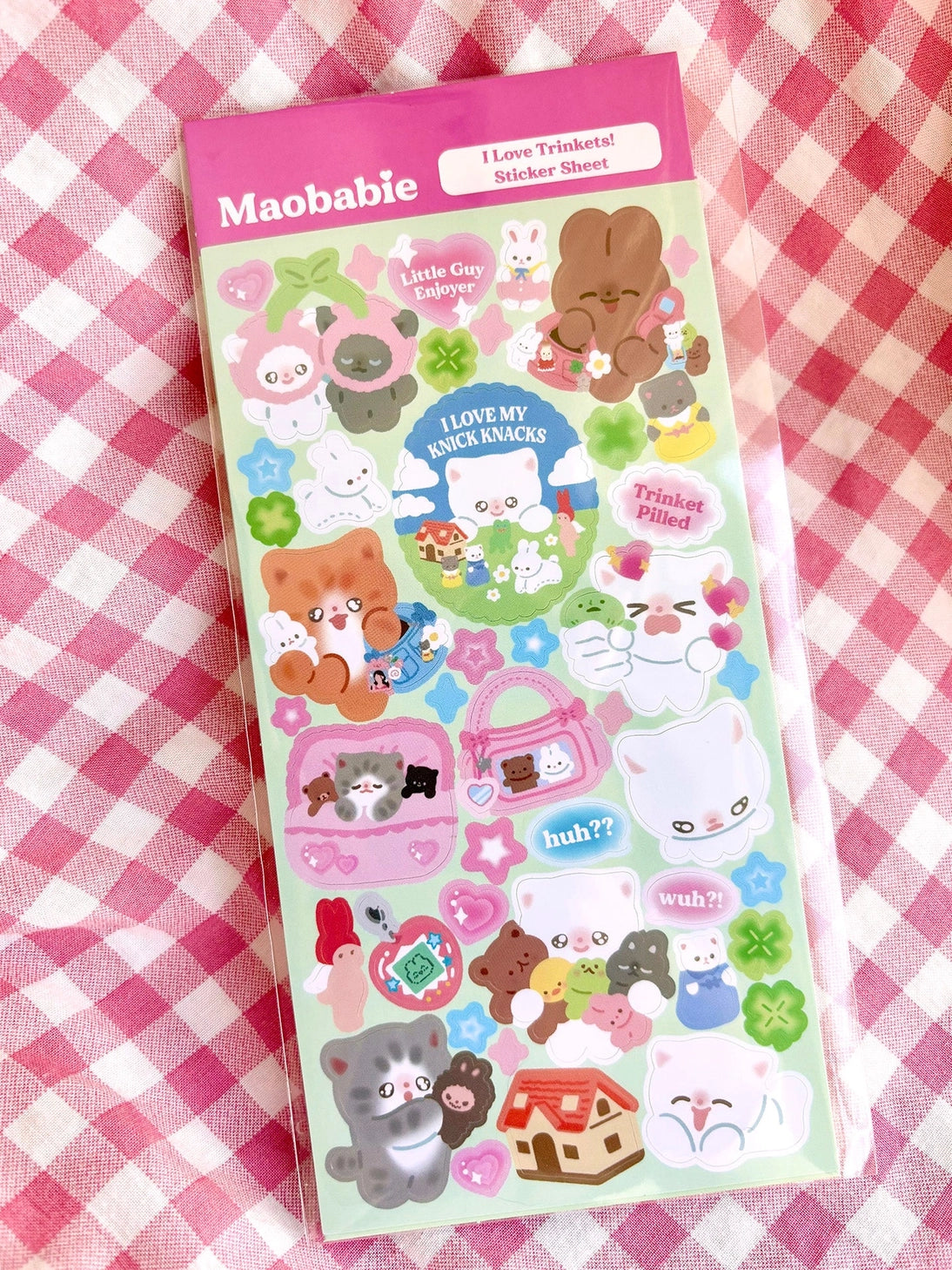 As Maobabie, we present our Sticker Sheet - I Love Trinkets, crafted with love by our indie artist, Jennie. Printed on matte vinyl paper, this sheet measures 210mmx170mm, making it an ideal size for decorating your phone, laptop, or any other surface. Get ready to experience our cute and soft illustrations, bringing a touch of charm to your everyday items. With Maobabie, it's all about adding a dash of whimsy to your world.
Includes one (1) sticker sheet