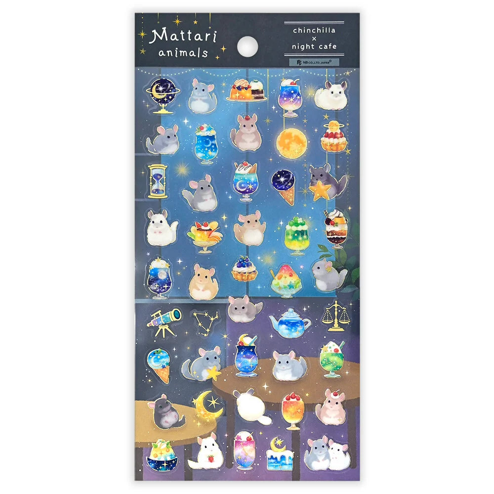 These are transparent stickers with cute relaxed animals and shining gold leaf.
I charmingly depicted the calm atmosphere of a night café and a relaxing chinchilla. Perfect for any journal or planner.
Height 165× Width 90mm
Transparent Stickers
Sticker Gold Foil Stamping Finish
Pattern Backing Card