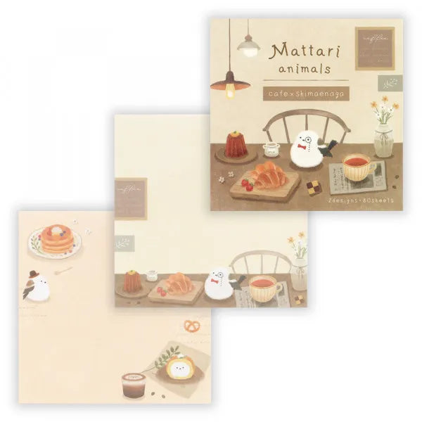 Relaxing Animals Day A note depicting each day of the animals living leisurely.
This is a design for shimaenaga to relax in a café.
It is a fun design that can be used according to your mood with two pattern assortments.
100 × 100 mm in height and 100 mm
2 patterns
80 Sheets