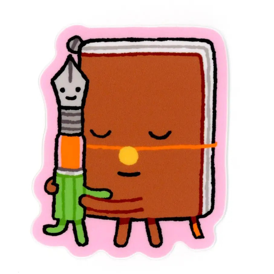 Megan Wang - Journal Buddies Pink Sticker
What better way to celebrate your favorite journal and pen combination than with this adorable sticker? Featuring art by Megan Wang, this sticker is the perfect addition to your sticker collection!
✦ matte vinyl sticker
✦ measures roughly 2.5 x 2 inches