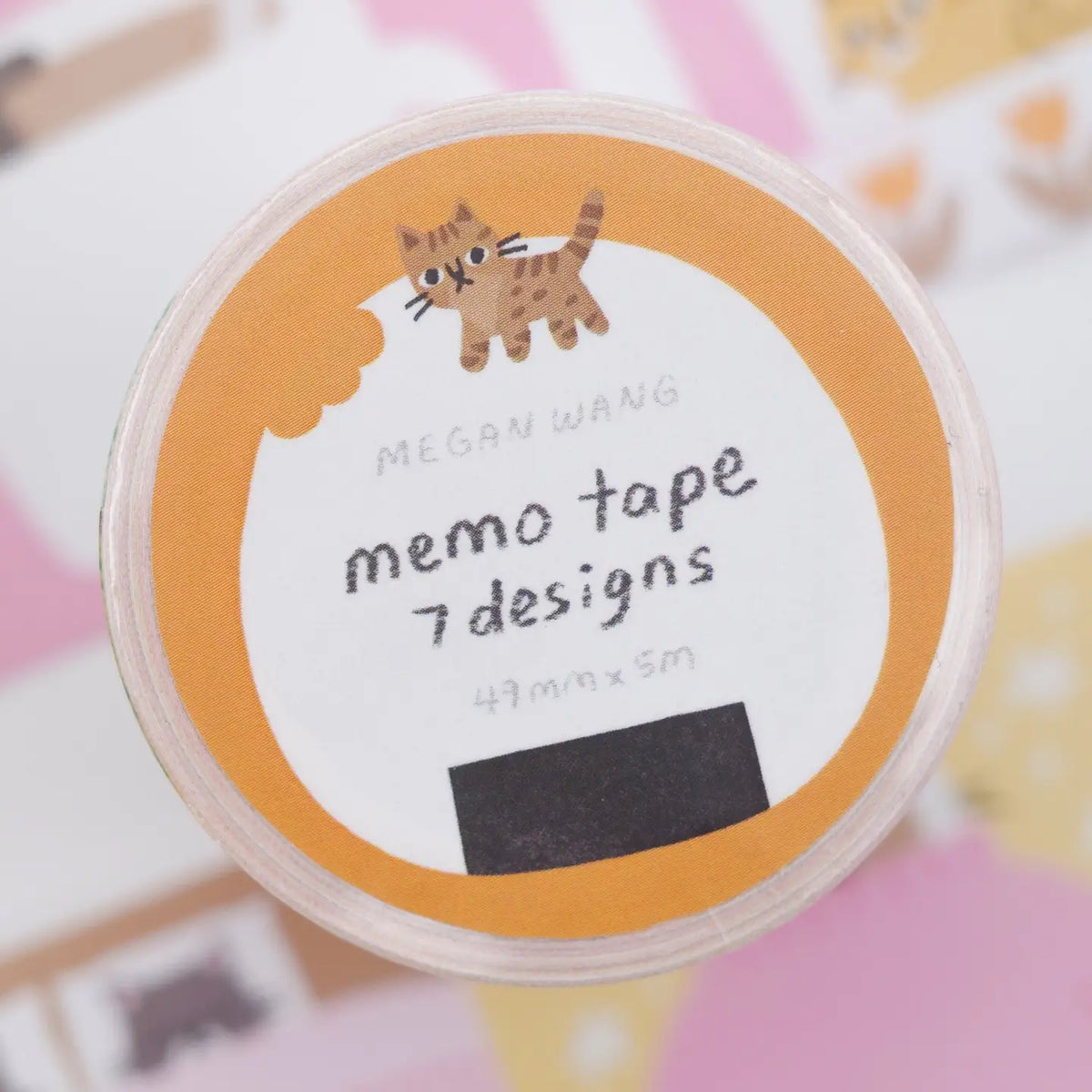 Megan Wang - Memo Tape
Decorate your journal or planner with this adorable memo roll! Featuring 8 different cat themed designs, this roll has the perfect charm for any occasion.
✦ 49mm x 5m roll of adhesive memos!