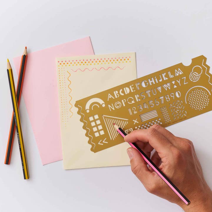 Plantilla de dibujo de Memphis Design & Craft