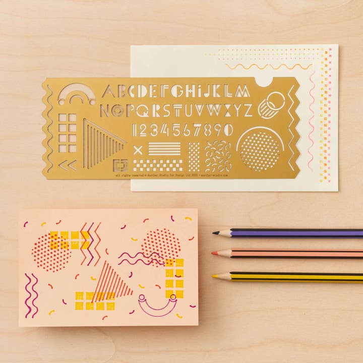 Plantilla de dibujo de Memphis Design & Craft