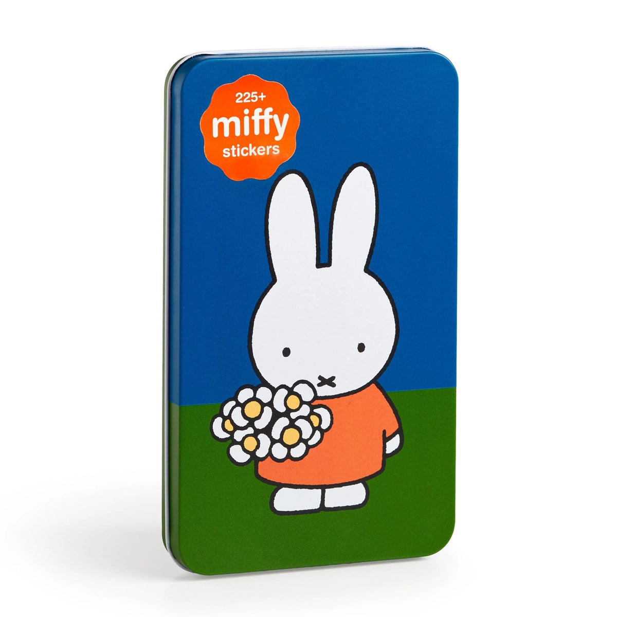 Discover the charm of Miffy, Dick Bruna's iconic character beloved by generations worldwide. Created in 1955 from bedtime stories told during a vacation in the Netherlands, Miffy has become a global icon. This sticker tin brings Miffy to life! Customize just about anything with these nostalgic stickers of everyone's favorite childhood bunny. This sticker tin comes with 24 sheets and 225+ stickers, and is perfect for decorating, collecting, and celebrating a character who has inspired joy and imagination fo