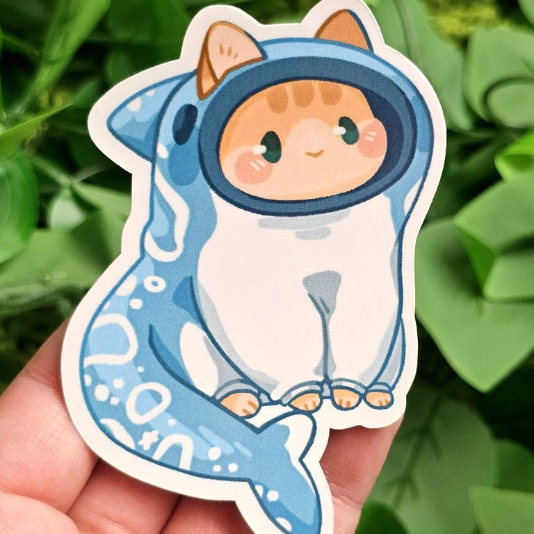 I'd like to be, under the sea, at a kitten costume party with you!
These feline stickers are perfect for decorating your laptop, phone case, skateboard, and including in your sticker book!