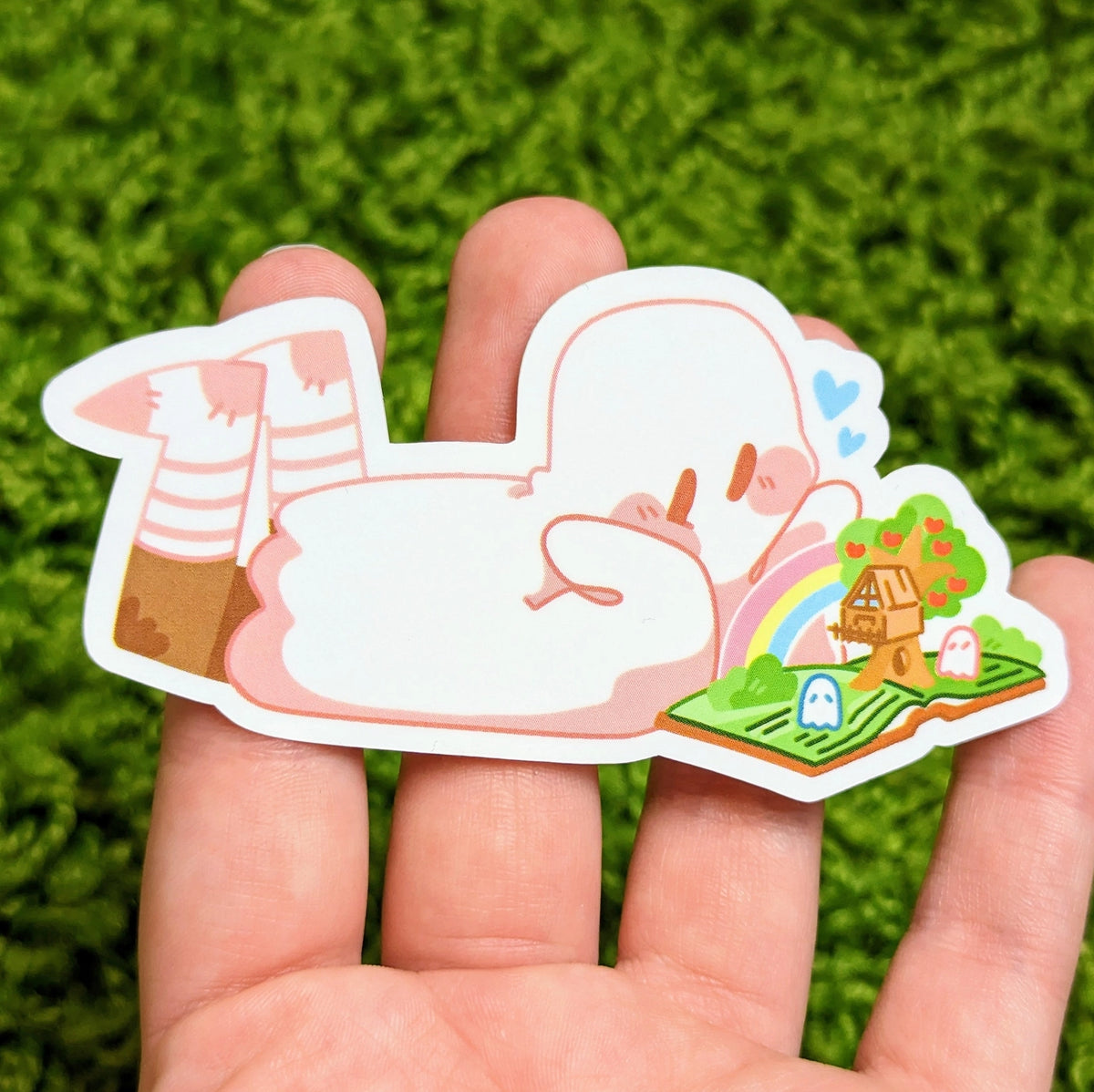 Reading unlocks adventures!
Here are some lil Ghosties to liven up your sketchbook cover, laptop, phone case, skateboard, and more!