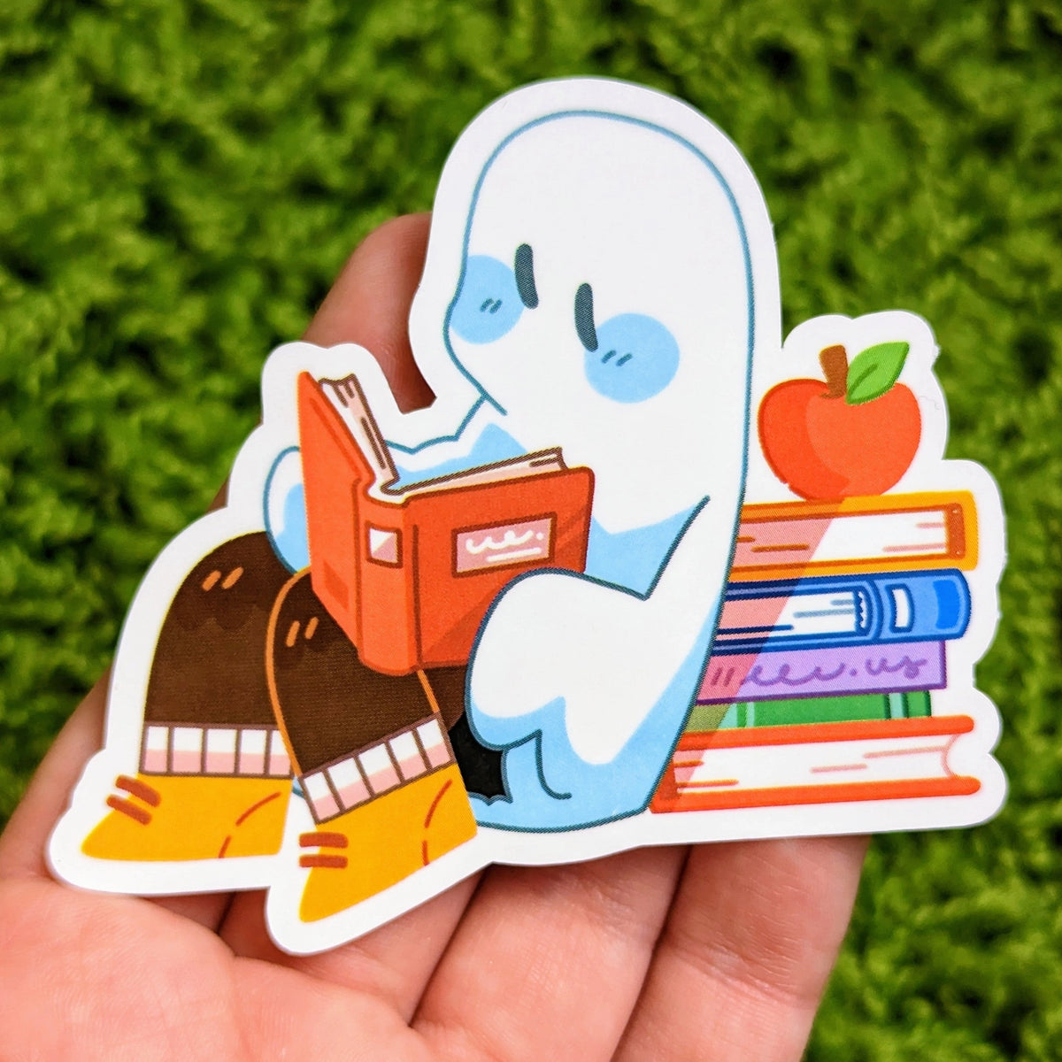 Reading unlocks adventures!
Here are some lil Ghosties to liven up your sketchbook cover, laptop, phone case, skateboard, and more!