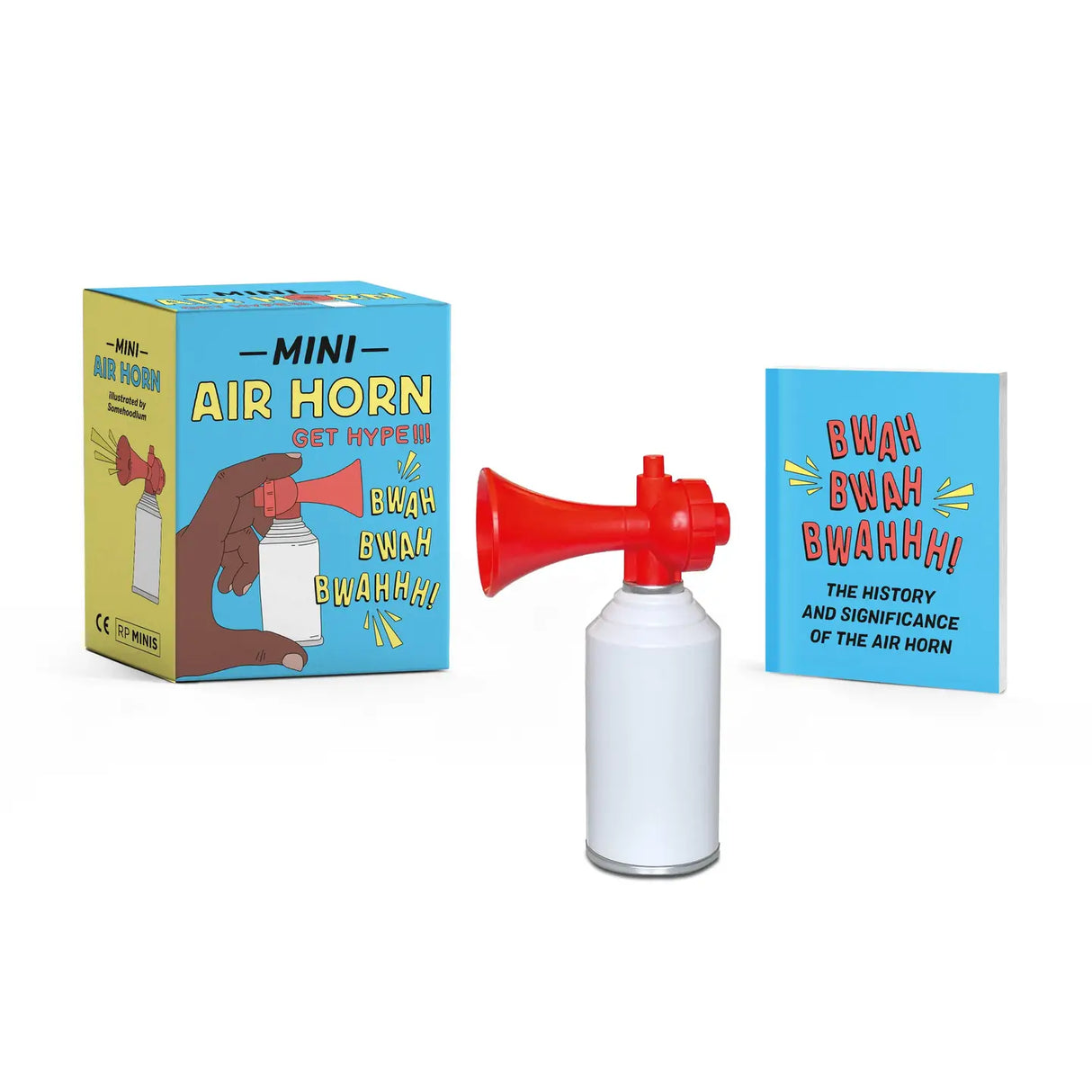 Bwah Bwah Bwahhh! Bring the party anywhere with the Mini Air Horn! MANY USES: Ready to get the party started? Want to emphasize the genius point you just made? Want to add something special to the song you're playing? Cheering on a team or graduate? The Mini Air Horn is here to help. Just press down on the button and this mini horn will let out a loud and satisfying air horn noise.
FUN MINI SIZE: Air horn measures 3-1/2" tall, making it easy to pack for any hype-worthy excursion.
PERFECT GIFT: A great