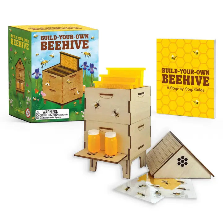 Embrace the spirit of beekeeping and build your very own miniature beehive right at your desk.
Specifications: Includes 15 pieces of pre-cut wood to assemble into a 4-inch-tall beehive with a hinged lid, complete with removeable acrylic stickers of simulated honey and bees. Also includes 2 faux jars of honey
Illustrated Mini Book: Includes a 48-page mini book with essential information about how to raise your own honeybees and other beehive basics
A Unique Gift: The perfect gift item for beekeepers, be