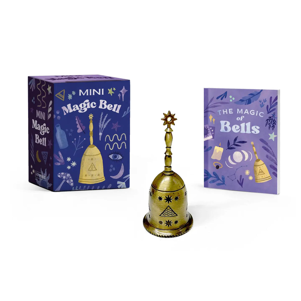 Cleanse your space, summon change, and attune your energy with the Mini Magic Bell.
Real metal bell: This enchanting set includes a 3-inch pure brass magic bell imprinted with symbols of the four elements (Water, Air, Fire, Earth).
Enliven your altar and enhance your rituals: The bell can be displayed on a witch’s altar or rung to cleanse the energy of their space and power their magic.
Includes book: Also included is a 40-page, fully illustrated mini book of rituals and spells using the bell, as well as i