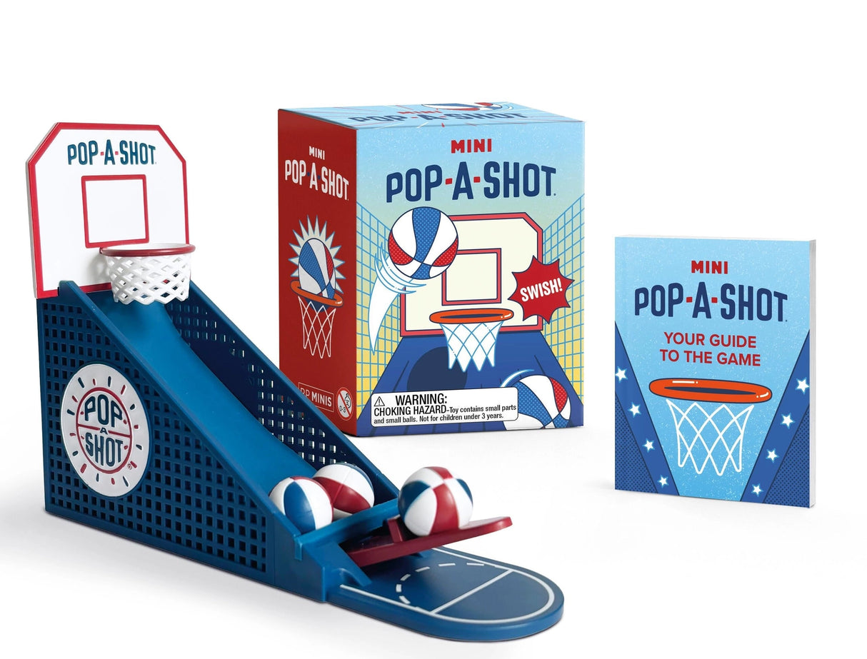 Perfect for your home or office, take a shot with this mini version of the classic basketball arcade game, Pop-A-Shot!
Specifications: Includes an easy-to-assemble mini Pop-A-Shot machine (4 inches tall) and 3mini basketballs
Illustrated mini book included: 40-page mini book on Pop-A-Shot game history and rules
Portable: Mini size is perfect for a desktop or taking on the go
Perfect gift: An ideal collectible for fans of desktop games and arcade players of all ages
Officially licensed: An authentic