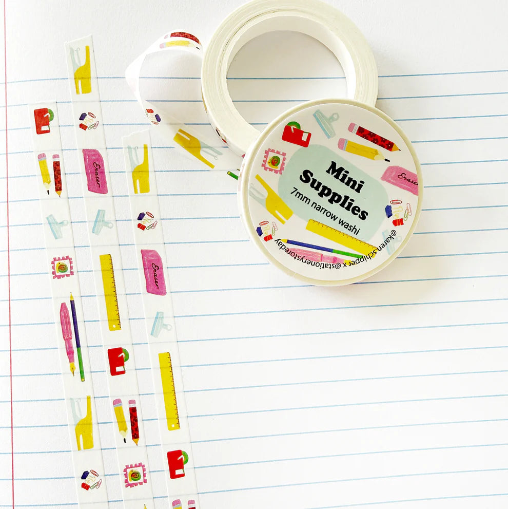 Teeny tiny supply shelf by Karen Schipper.
7mm x 10m tape
Artwork property of Karen Schipper