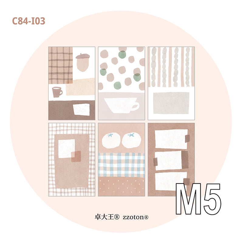Molinta - Almond Chestnut Brown M5 Memo Sheets
Enjoy these cute memo sheets with 6 different patterns front and back! 4 pages of each pattern.
Specifications: 67mmx105mm
Material: 120g cotton paper
Number of pages: 24