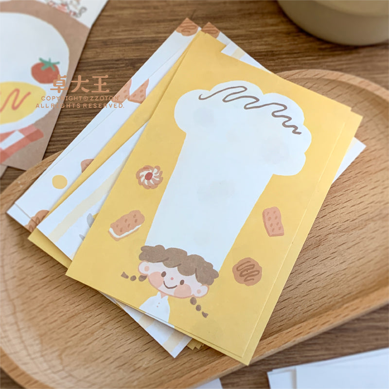 Molinta - Chef Azhuo's Hat A7 Memo Pad
Enjoy 20 sheets of this memo pad used to keep track of your daily tasks or habits to add to your journaling experience!
Specifications: 80mmx120mm
Material: 120g white kraft paper
Number of pages: 20