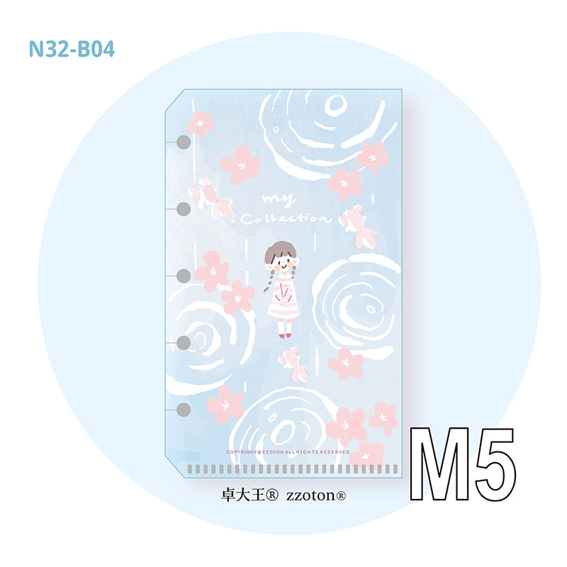 Molinta - Cherry Blossom Rain M5 Loose Leaf Storage Folder
Store all your little vinyl stickers, sticker flakes, memo sheets, and scraps used for journaling in this folder and retrieve it whenever you need conveniently in your binder!
Specifications: 67mmx110mm
Material: Cast PP
