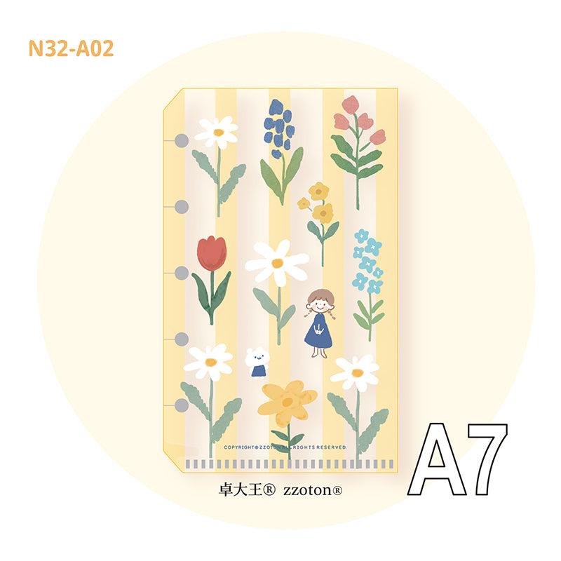 Molinta - Garden A7 Loose Leaf Storage Folder
Store all your little vinyl stickers, sticker flakes, memo sheets, and scraps used for journaling in this folder and retrieve it whenever you need conveniently in your binder!
Specifications: 80mmx125mm
Material: Cast PP