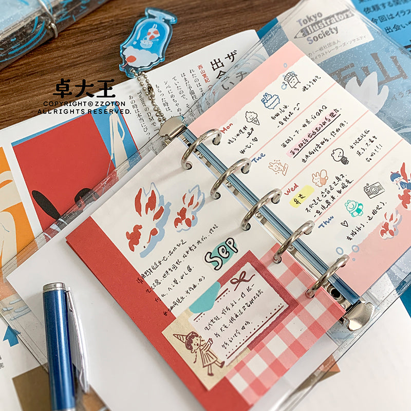 Molinta - Goldfish Soda A7 Memo Sheets
Add a splash of sweetness to your notes with these adorable memo sheets. Each pad features cute, bubbly designs of goldfish and soda that bring a fun, refreshing vibe to planners, journals, scrapbooks, and everyday reminders.
Available in four different designs, each pack includes 10 sheets so you can collect your favorites or mix and match.
Specifications: 80mmx120mm
Material: 120g cotton paper
Number of pages: 10