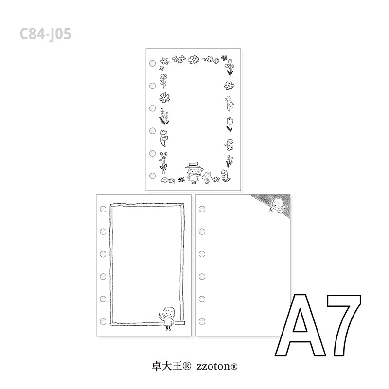 Molinta - White Sketch A7 Memo Sheets
Enjoy 30 sheets of these 3 adorable designs of different white sketches to add an authentic artistic touch to your journal!
Specifications: 80mmx120mm
Material: 100g white kraft paper
Number of pages: 30