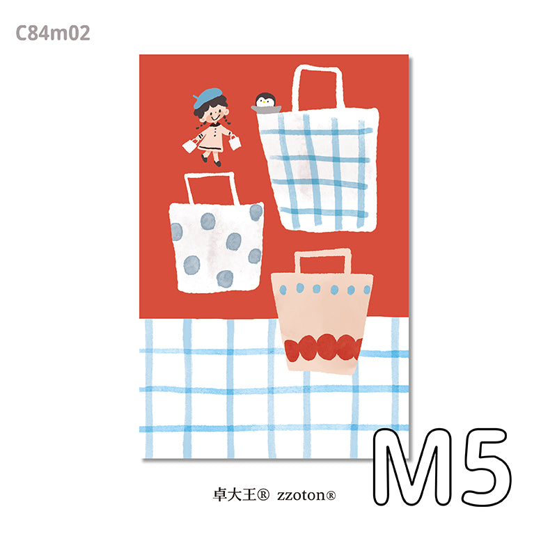 Molinta Coloring Time M5 Memo Sheets
Bring a burst of creativity to your planner, journal, or everyday notes with this charming memo set from Molinta. Each pad includes 24 double‑sided sheets, giving you plenty of space for lists, reminders, decorative accents, or colorful journaling moments.
Specifications: 67mm x 105mm
Material: 120g cotton paper
Double-sided
Number of pages: 24