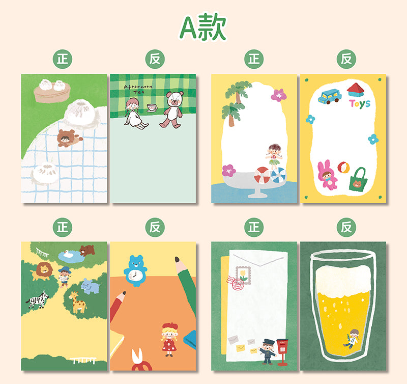 Molinta Coloring Time M5 Memo Sheets
Bring a burst of creativity to your planner, journal, or everyday notes with this charming memo set from Molinta. Each pad includes 24 double‑sided sheets, giving you plenty of space for lists, reminders, decorative accents, or colorful journaling moments.
Specifications: 67mm x 105mm
Material: 120g cotton paper
Double-sided
Number of pages: 24