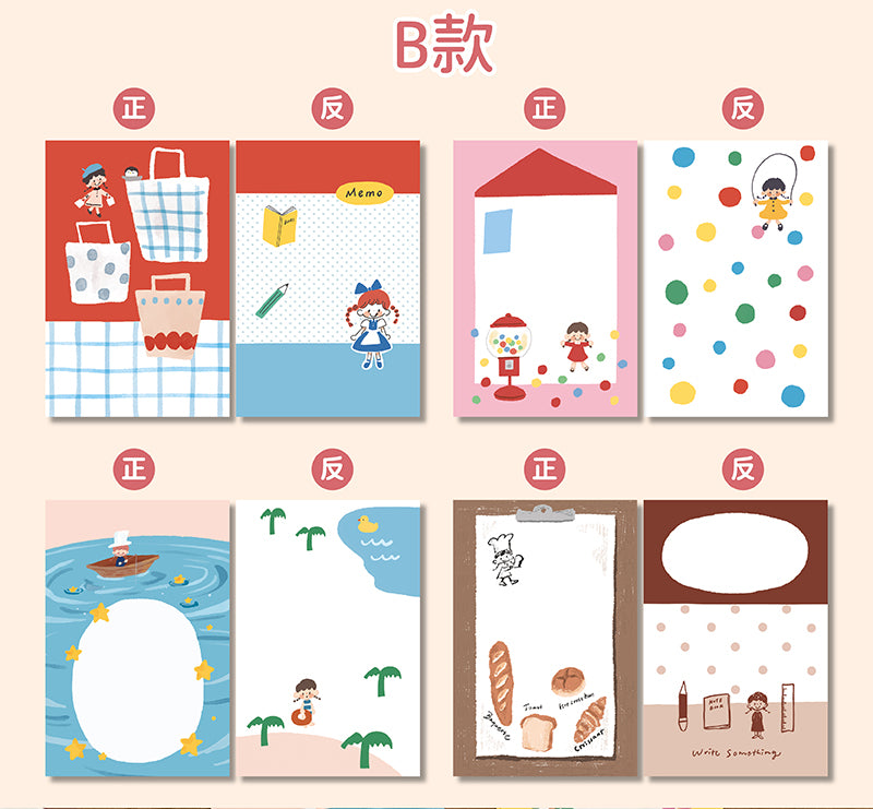 Molinta Coloring Time M5 Memo Sheets
Bring a burst of creativity to your planner, journal, or everyday notes with this charming memo set from Molinta. Each pad includes 24 double‑sided sheets, giving you plenty of space for lists, reminders, decorative accents, or colorful journaling moments.
Specifications: 67mm x 105mm
Material: 120g cotton paper
Double-sided
Number of pages: 24