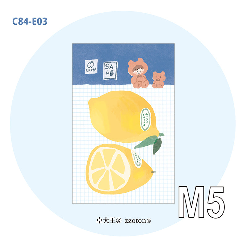 Molinta M5 Memo Paper - Fresh Lemon
Inspired by sunny citrus and clean, refreshing design, this memo pad adds a vibrant pop to planners, scrapbooks, letters, and everyday notes.
Specifications: 67mm x 105mm
Double-sided
Material: 120g white kraft paper
Number of pages: 20