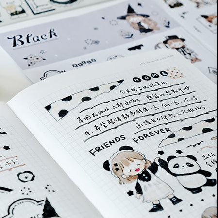 Molinta Sticker Sheet - Black
Celebrate your love for black with this charming Molinta sticker sheet. Featuring adorable illustrations in Molinta’s signature whimsical style, these stickers are perfect for decorating planners, journals, scrapbooks, and happy mail.
105x148mm
Material: Japanese Paper
Includes 2 sticker sheets