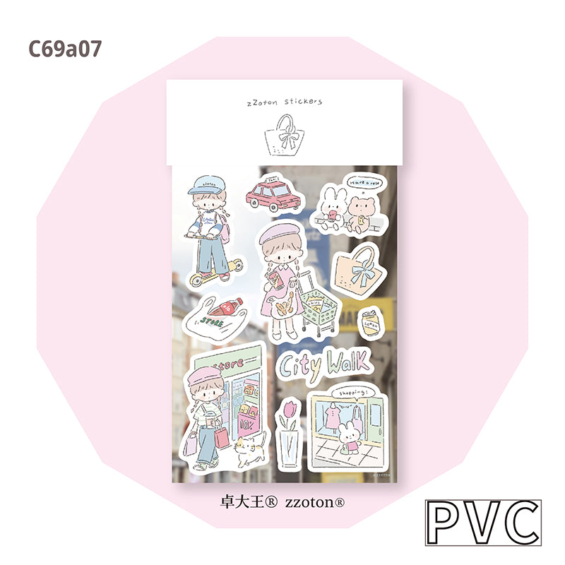 Molinta Sticker Sheet - City Walk
Featuring adorable illustrations in Molinta’s signature whimsical style, these stickers are perfect for decorating planners, journals, scrapbooks, and happy mail.
105x148mm
Material: PVC or PET
Includes 1 sticker sheet