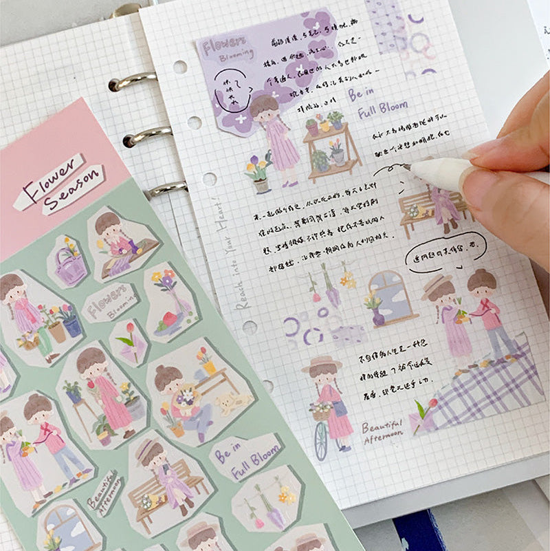 Molinta Sticker Sheet - Flower Season
A cozy, heartwarming sticker sheet designed to bring comfort and charm to your journals, planners, and creative projects.
80x158mm
Material: PVC
Includes 1 sticker sheet