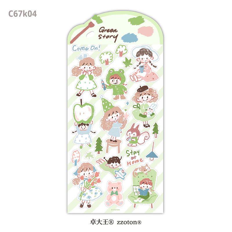 Featuring an adorable collection of daily illustrations sorted by color, these sticker sheets adds a lively, whimsical touch to planners, cards, photo albums, and creative projects. Each design is printed on durable sticker paper for crisp colors and long‑lasting use.