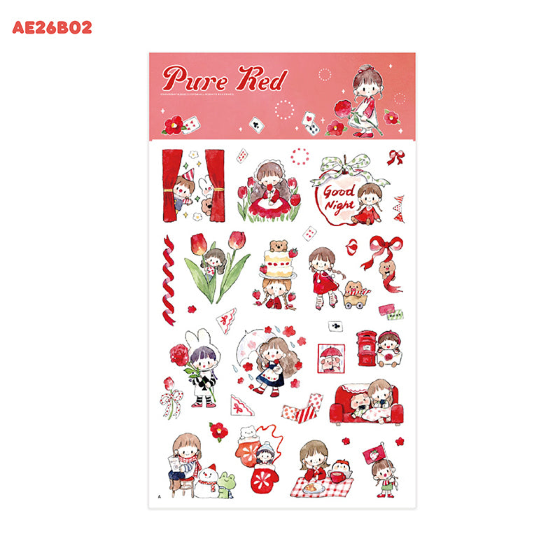 Molinta Sticker Sheet - Pure Red
Celebrate your love for all things red with this charming Molinta sticker sheet. Featuring adorable illustrations in Molinta’s signature whimsical style, these stickers are perfect for decorating planners, journals, scrapbooks, and happy mail.
105x148mm
Material: Japanese Paper
Includes 2 sticker sheets
