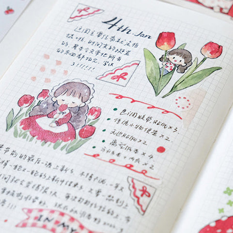 Molinta Sticker Sheet - Pure Red
Celebrate your love for all things red with this charming Molinta sticker sheet. Featuring adorable illustrations in Molinta’s signature whimsical style, these stickers are perfect for decorating planners, journals, scrapbooks, and happy mail.
105x148mm
Material: Japanese Paper
Includes 2 sticker sheets