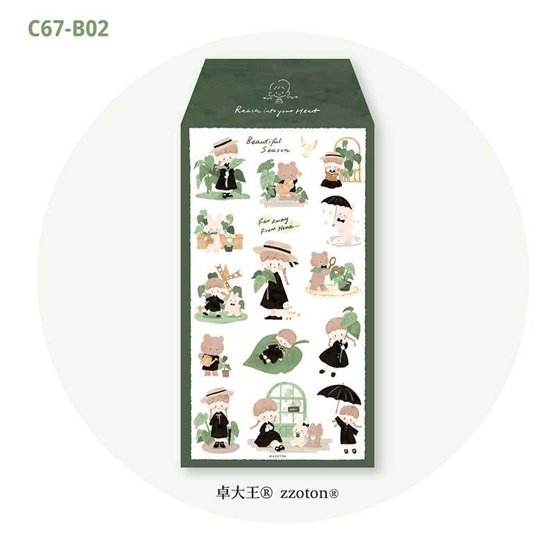 Featuring an adorable collection of plant themed illustrations, this sticker sheet adds a sweet, romantic touch to planners, cards, photo albums, and creative projects. Each design is printed on durable PVC material for crisp colors and long‑lasting use.