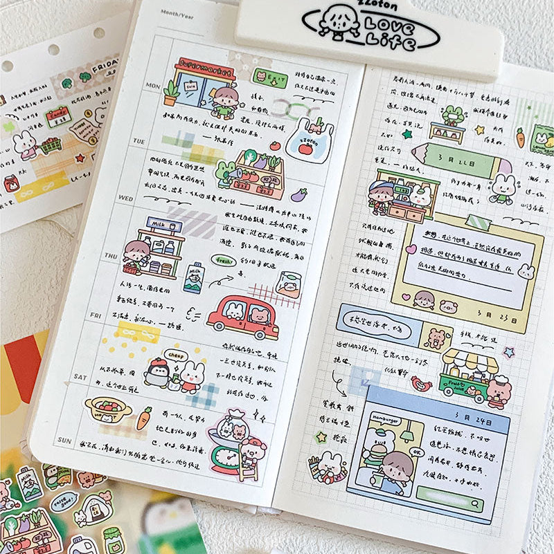Molinta Sticker Sheet - Supermarket
Featuring an adorable collection of supermarket‑themed illustrations, this sticker sheet adds a lively, whimsical touch to planners, cards, photo albums, and creative projects. Each design is printed on durable PVC material for crisp colors and long‑lasting use.
137x125mm
Material: PVC
Includes 1 sticker sheet