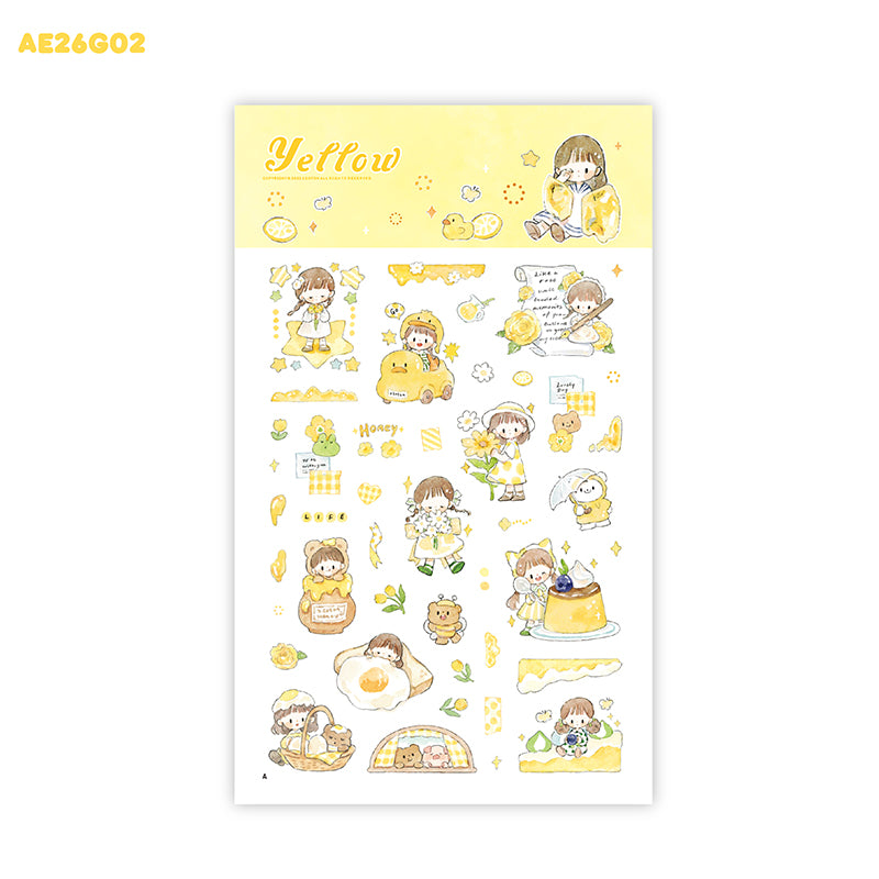 Molinta Sticker Sheet - Yellow
Celebrate your love for all things yellow with this charming Molinta sticker sheet. Featuring adorable illustrations in Molinta’s signature whimsical style, these stickers are perfect for decorating planners, journals, scrapbooks, and happy mail.
105x148mm
Material: Japanese Paper
Includes 1 sticker sheet