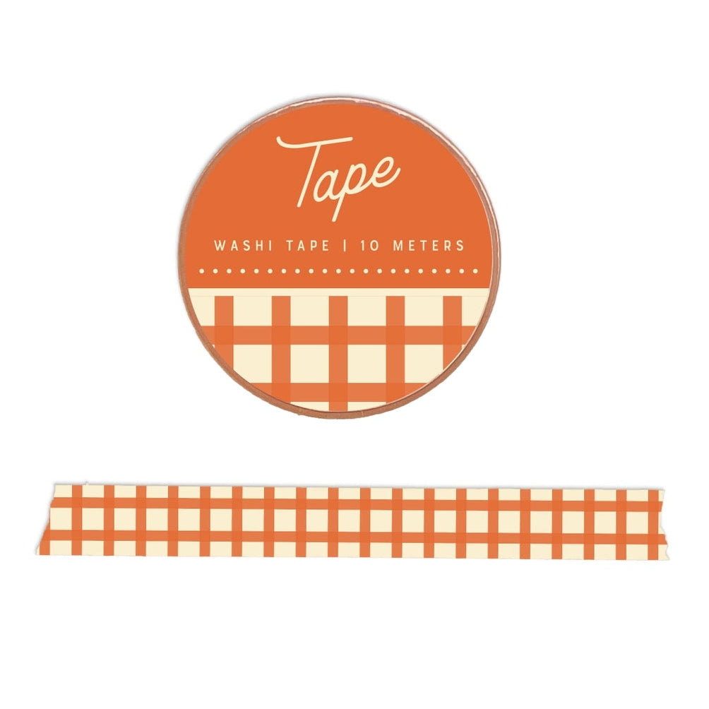 Brighten up your creative projects with our Monarch Orange Gingham Washi Tape. Use it on planners, journals, envelopes, or as a decorative border for cards and crafts. Durable, yet easily removable for endless possibilities.
Additional Details:
- 15 mm width
- 10 m length