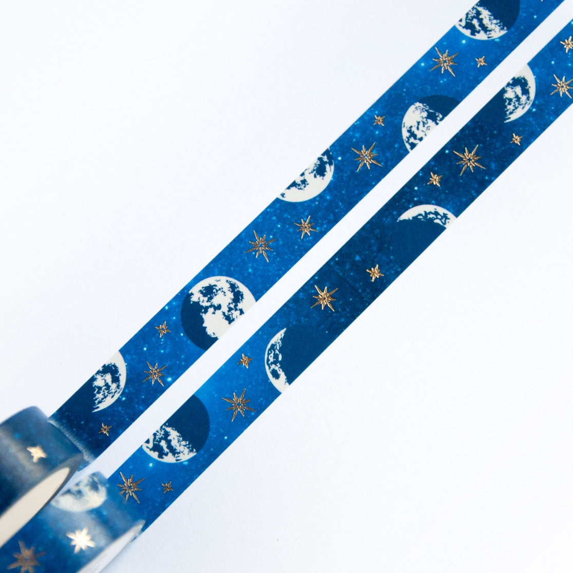 Cinta washi con fases lunares