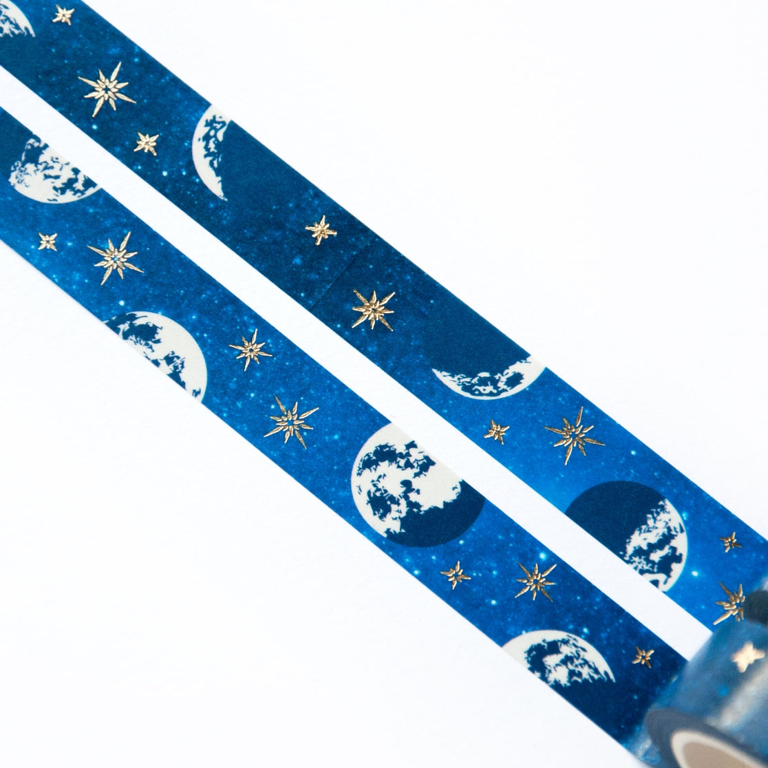 Cinta washi con fases lunares